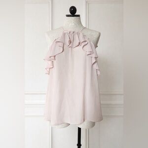 Max Edition Ruffle Halter Camisole - Blush Pink